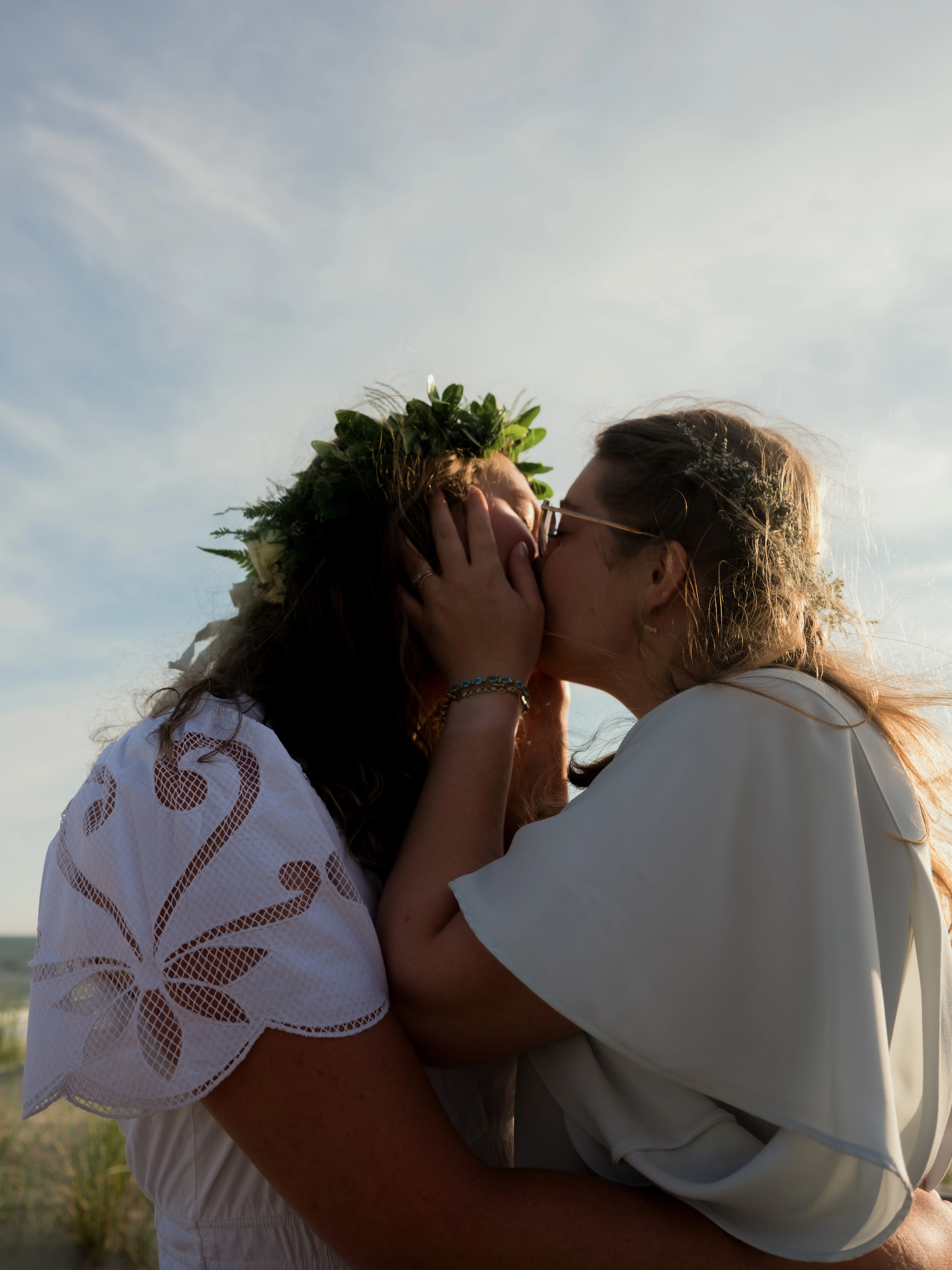 Emotional wedding moment